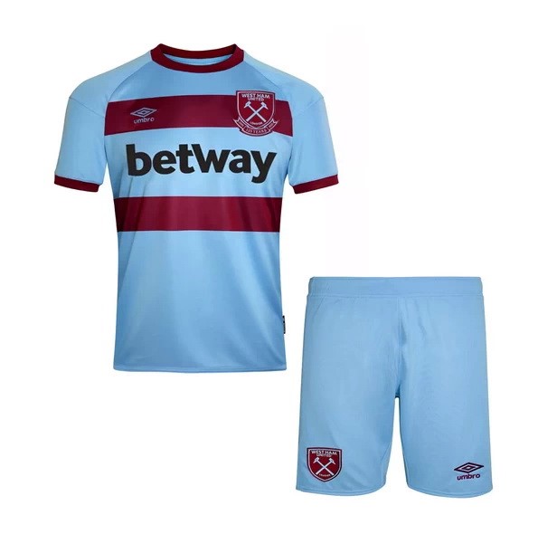 Camiseta West Ham United Segunda equipo Niños 2020-21 Azul